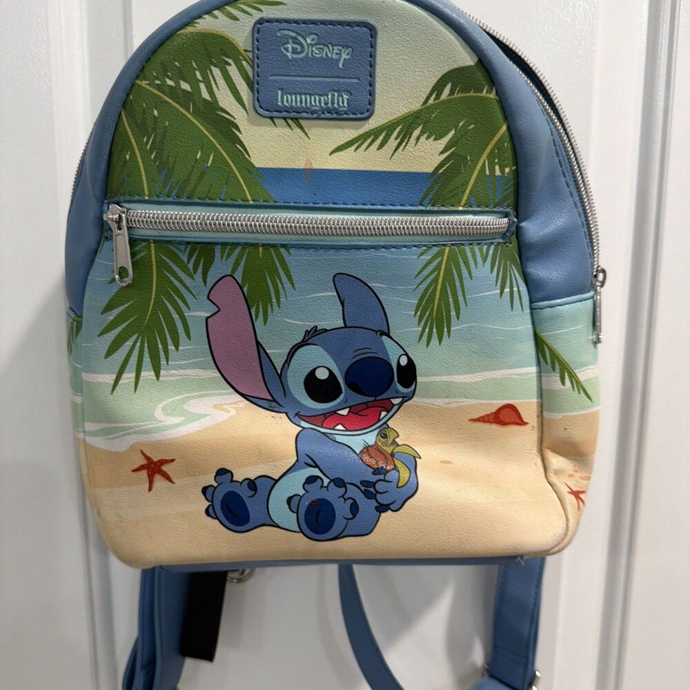Loungefly Disney Stitch Turtle Mini Backpack
